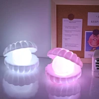 led pearl shell night lights for baby kids children bedroom decorate desk lights nursery toy lamp christmas gifts for new year