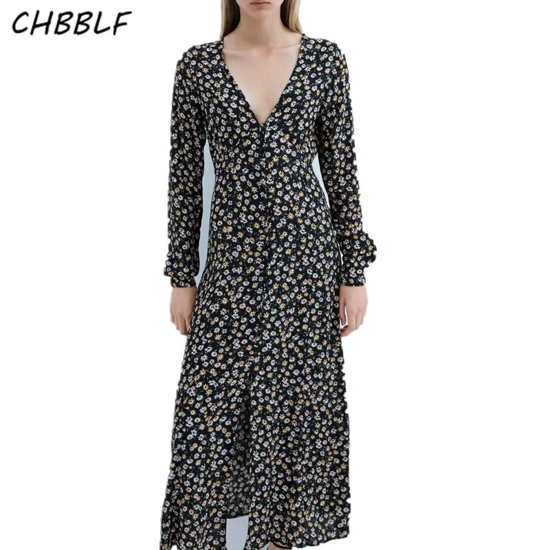 

Женское облегающее платье с V-образным вырезом, длинным рукавом