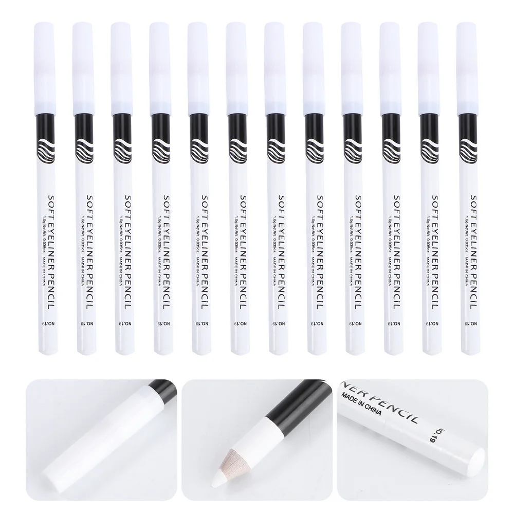 

12pcs Highlighter Eyeliner Pen Eyeshadow Pencil White Eyeliner Pencil Makeup Pen