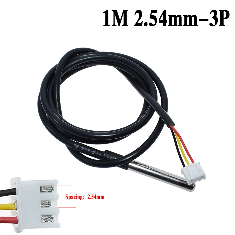 1PCS DS1820 Stainless steel package Waterproof DS18b20 temperature probe temperature sensor 18B20 For Arduino