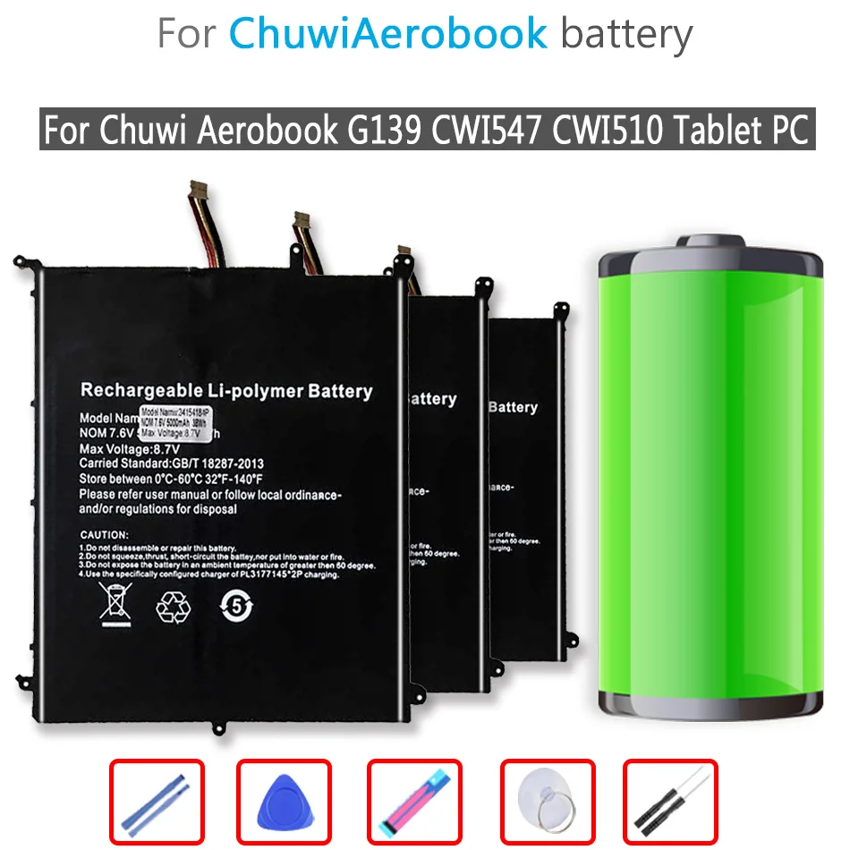 

Аккумулятор 5000 мАч для планшета Chuwi Aerobook G139 CWI547 CWI510
