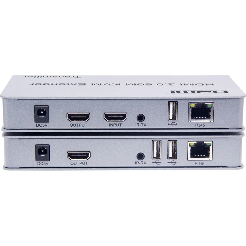 4K 60 Гц HDMI 2 0 USB KVM м удлинитель приемник передатчик конвертер через RJ45 Ethernet CAT 5e 6 6E