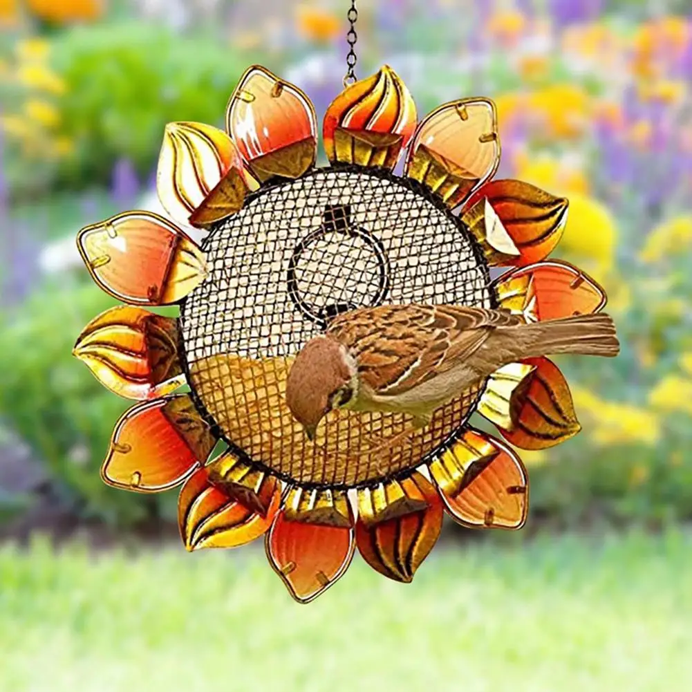 

Sunflower Bird Feeder Hanging High Quality Outdoor Garden Decor Hummingbird Feeder Outdoor Wild Feeding