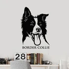 Настенная Наклейка Border Collie, Виниловая наклейка в виде овчарки, домашний декор для домашнего питомца, собаки, животного, наклейка s для спальни, гостиной