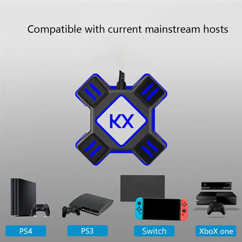 Адаптер для игровых контроллеров KX USB конвертер видеоигр клавиатуры мыши Switch/Xbox