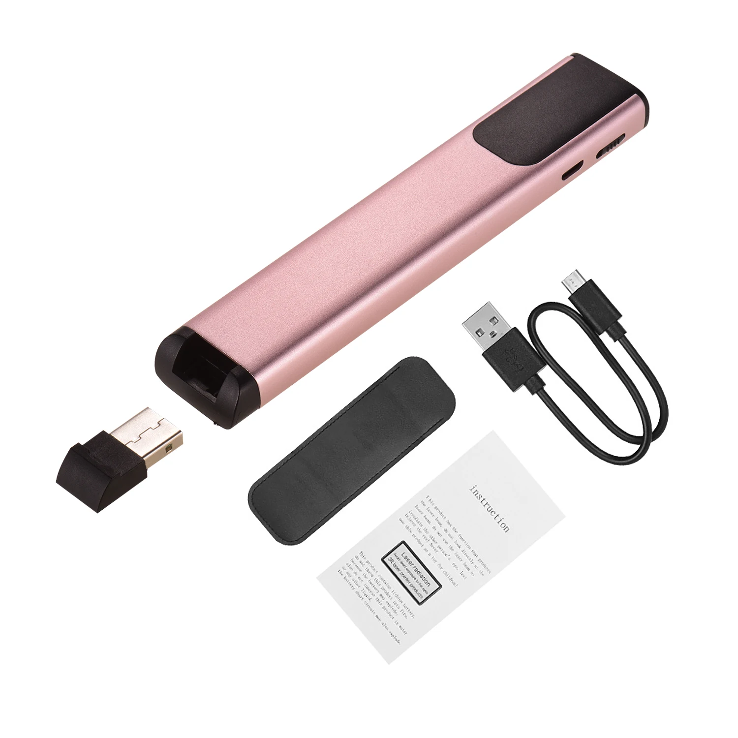 PPT Clicker флип ручка перезаряжаемая презентационная указка зеленая с USB приемником