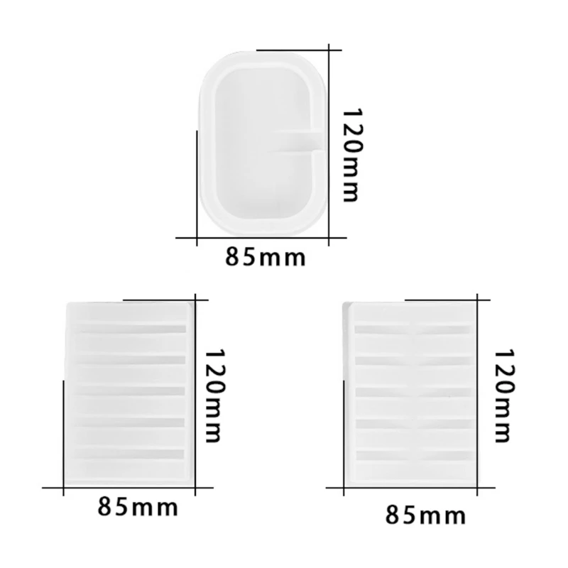 

D0JD Handmade Soap Box Epoxy Resin Mold Soap Dish Tray Holder Casting Silicone Mould