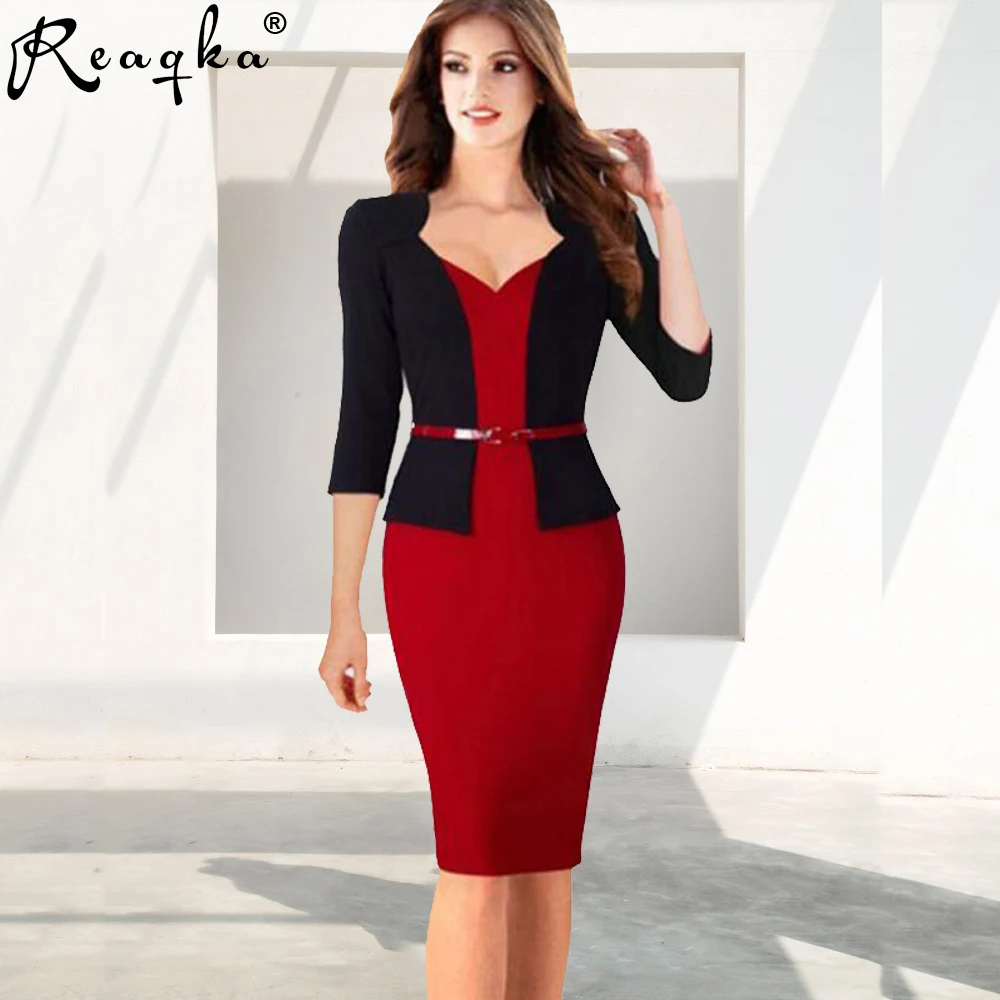 Женское офисное платье из двух частей новые рабочие платья 2020 женские модные