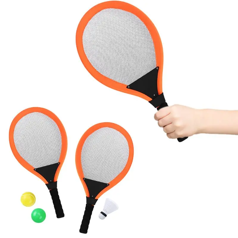 Kids Durable Badminton Tennis Racket Outdoor Parent-Child Sports Game Toy Light Weight Racket with 3 Balls Badminton Set