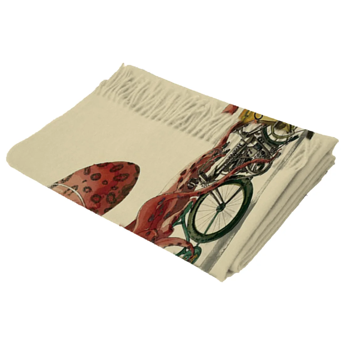 Женский велосипедный принт осьминога кашемировый шарф легкий супер мягкий