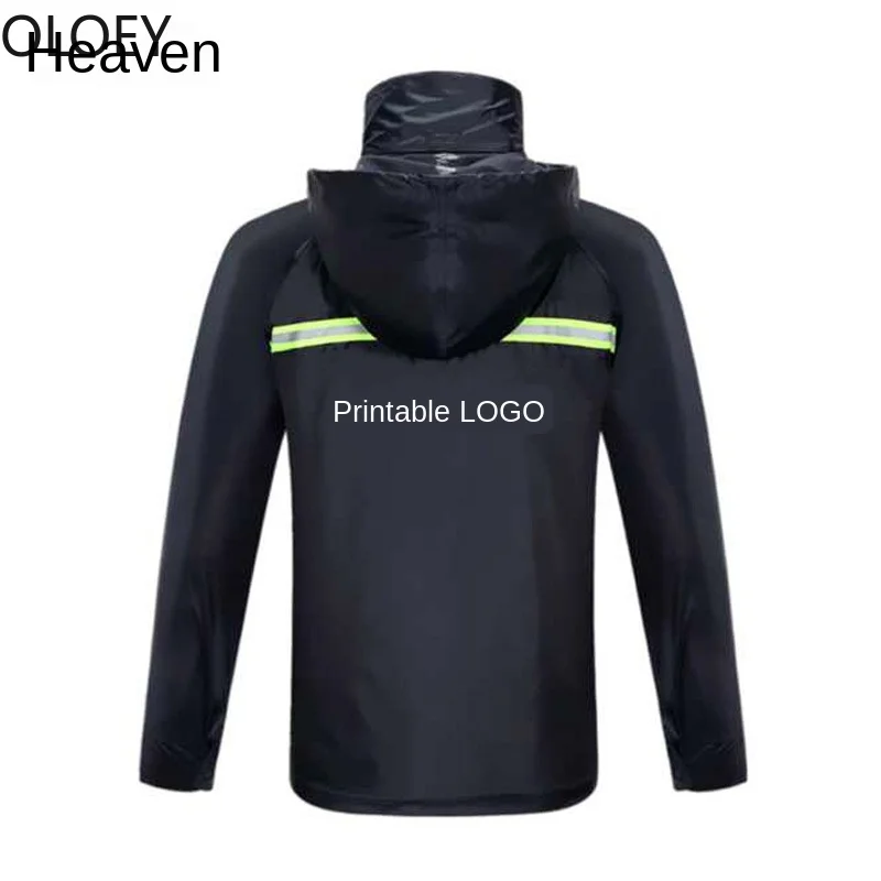 Cycling Reflective Raincoat Thick Men Motorcycle Waterproof Set Suit Pants Poncho Tracksuit for | Дом и сад