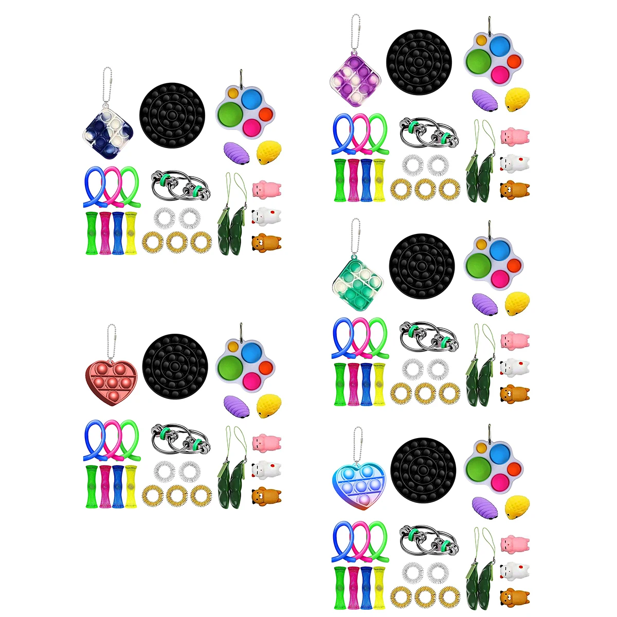 

23PCS Fidget Sensory Toy Set Stress Relief Toys Autism Anxiety Relief Stress Pop Bubble Fidget Toys Gift For Kids Adults