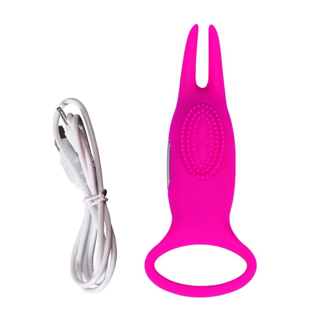 Waterproof Silicone Male Peni s Vibrating Ring Sleeve with Rabbit Ears Delay Ejaculation Vibrator Massager for Couples | Красота и