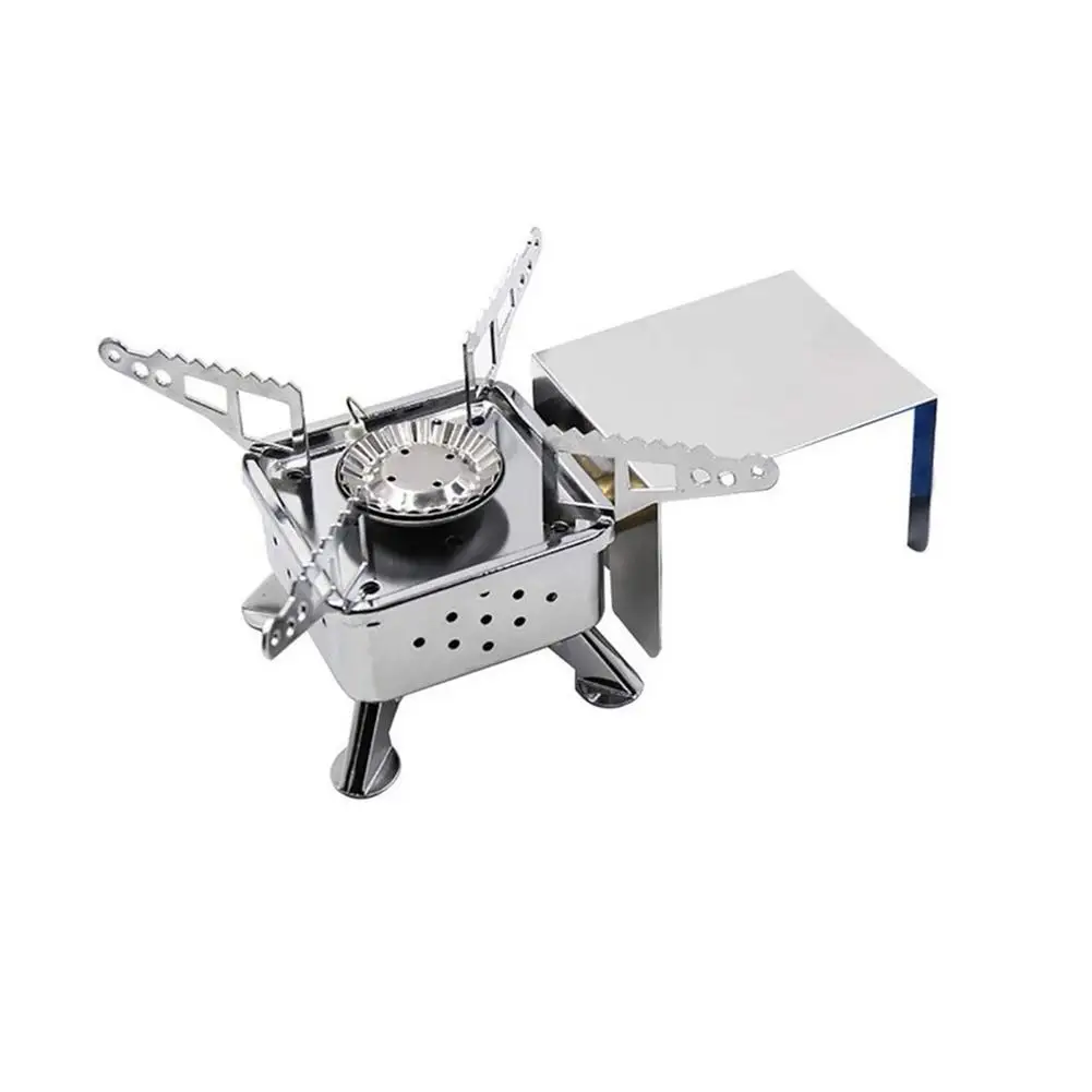 

Outdoor Portable Foldable Burner Travel Camping Card Type Stove Picnic Furnace Outdoor Picnic Accessories Windshield Bracket