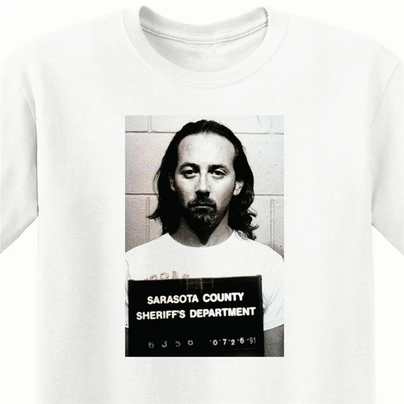 Новинка 1991 Мужская футболка Pee Wee Hermans Mugshot размер S 2Xl высокое качество