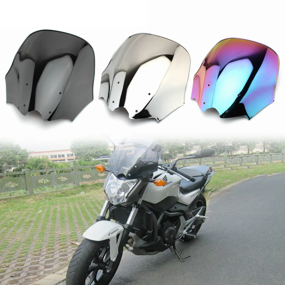 

Для лобового стекла Honda NC700S NC750S 2010 2011 2012 2014, ветровое стекло с двойным пузырьком NC 700S NC 750 S 700N 750 S NC700 NC750 S