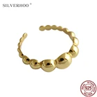 Кольцо женское из серебра 925 пробы, полукруглое, двух цветов