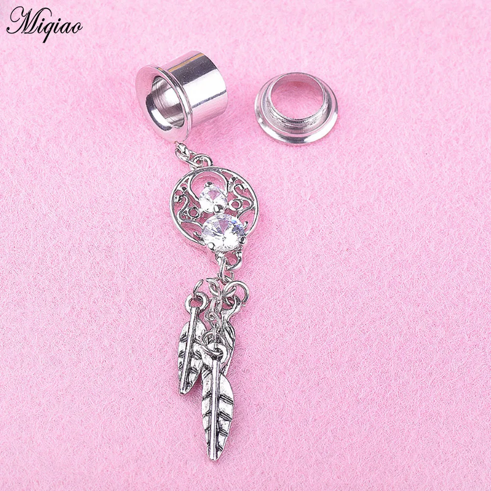 

Miqiao Stainless Steel 6-25MM Ear Tunnel Earring Plugs Expander Dangle Gauges Stretcher Body Piercing Jewelry