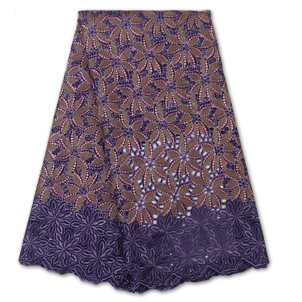 

NIAI Nigerian Swiss Voile Cotton Lace Fabric African Swiss Voile Lace In Switzerland African Lace Fabric Dress XY3588B-1