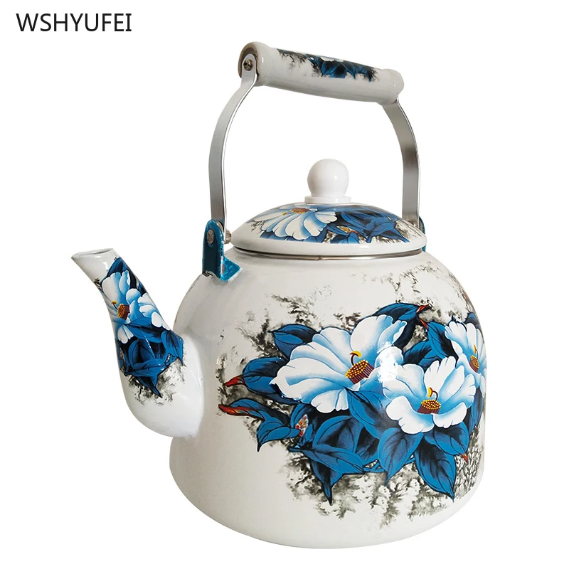 Вместительный эмалированный чайник объемом 5 л набор для вина бытовой кофе