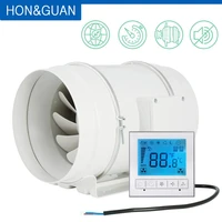 4 5 6 8 inch silent inline duct fan with smart controller timer air extractor ventilator 220v kitchen ventilation household