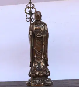 China archaize brass Ksitigarbha crafts statue