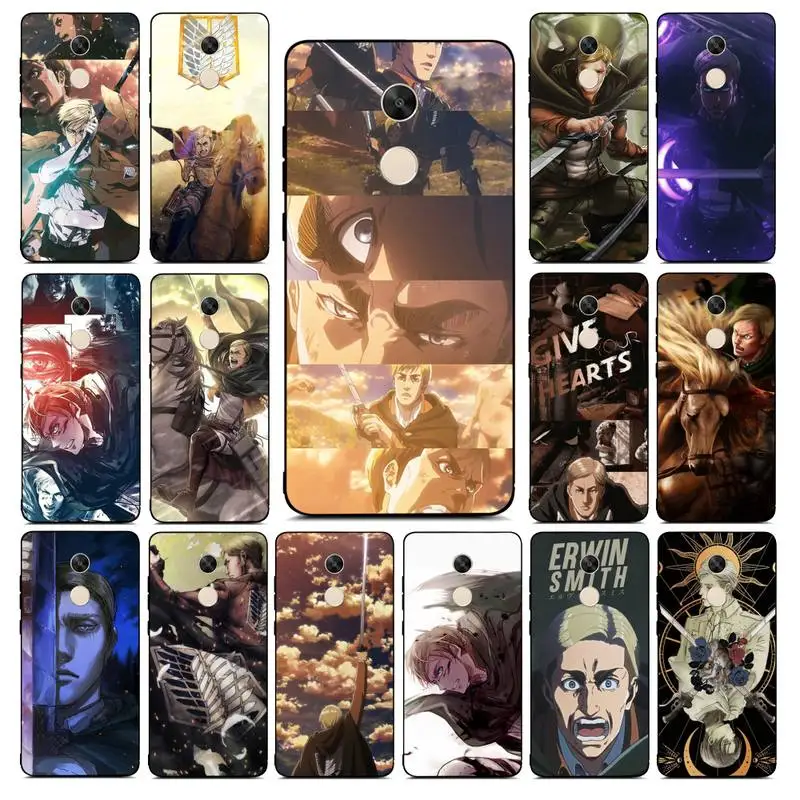 

MaiYaCa Smith Erwin Attack on Titan Phone Case for Redmi Note 8 7 9 4 6 pro max T X 5A 3 10 lite pro