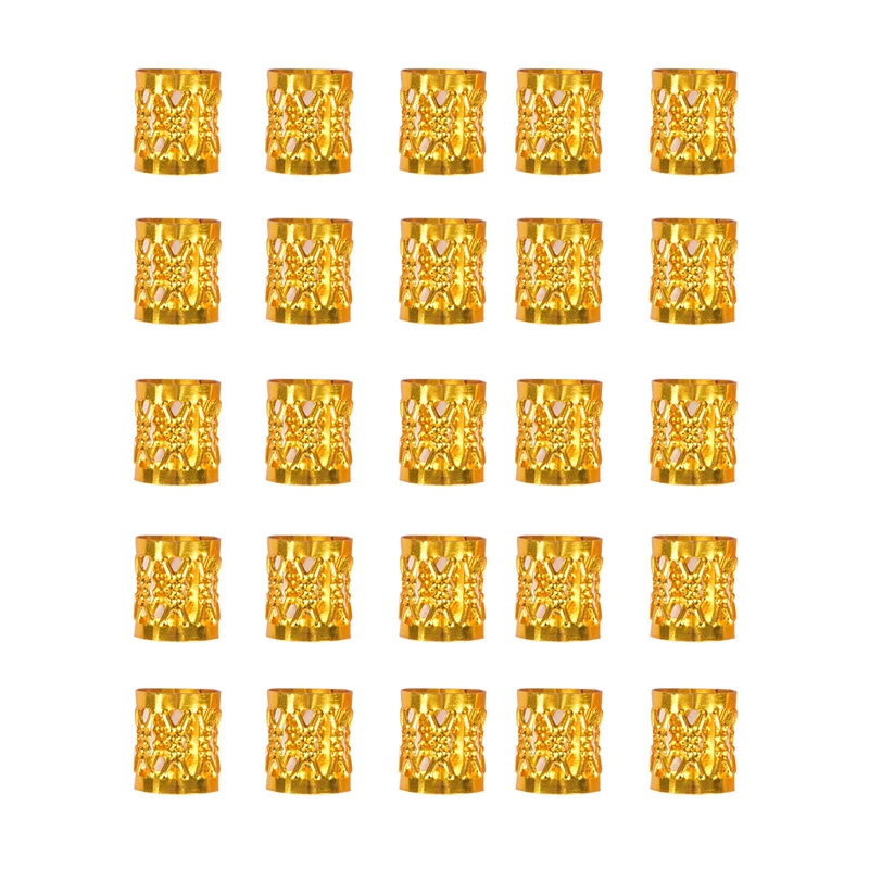 80 шт. цвета: золотистый подвязанные лентой с объемной волной дреды бусины заколки