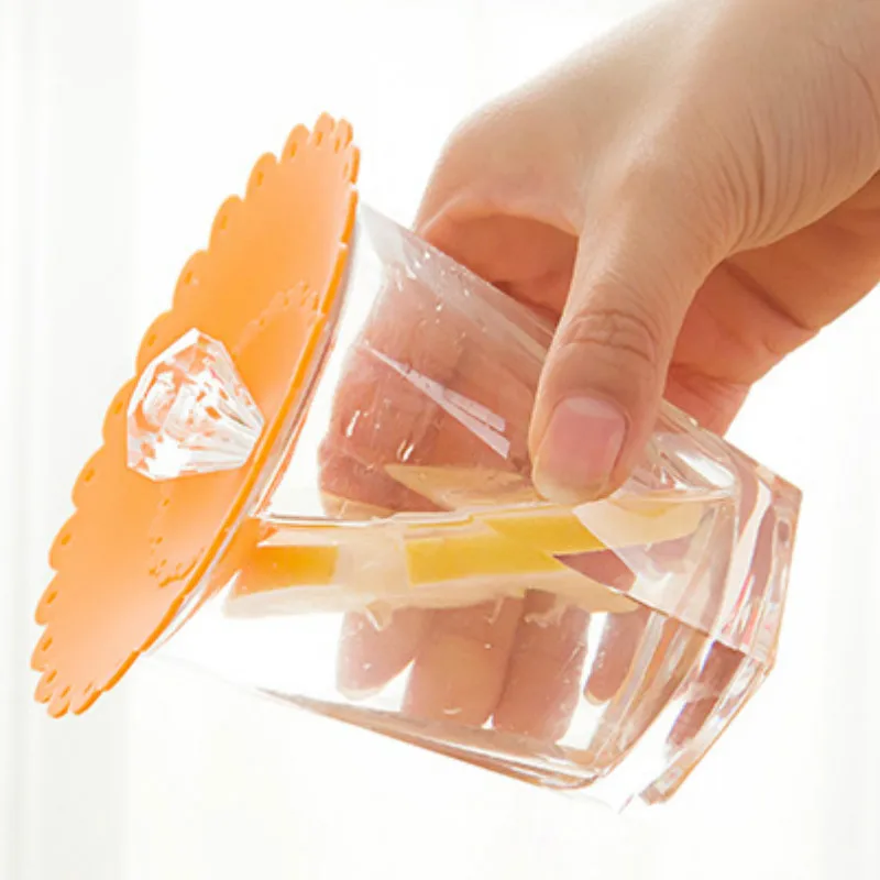 Новинка 10 5 см силиконовый чехол для чашки крышки силиконовой с цветами