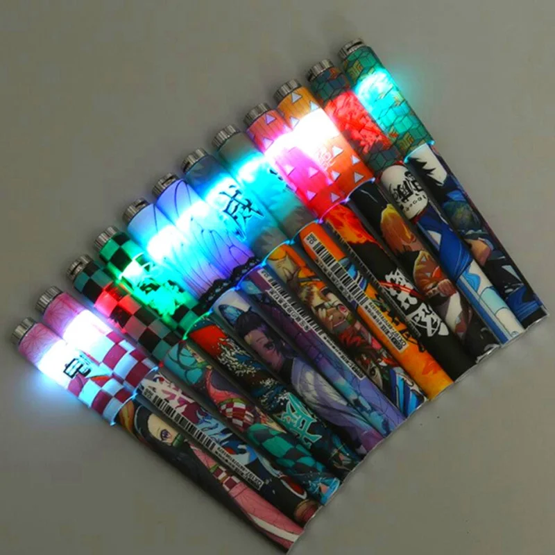 

12Pcs/Lot Anime Demon Slayer Kimetsu No Yaiba Kamado Tanjirou 0.5mm Neutral Erasable Pen Kawaii Gel Pen Kids Stationery WJ