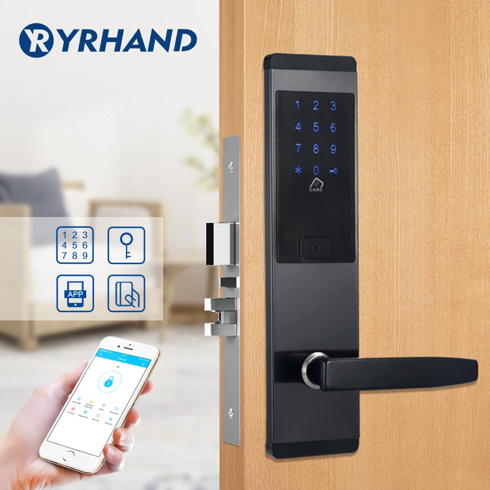 TTlock приложение безопасности электронный дверной замок, приложение wifi умный сенсорный экран замок, цифровой код клавиатуры Засов для дома отель квартиры