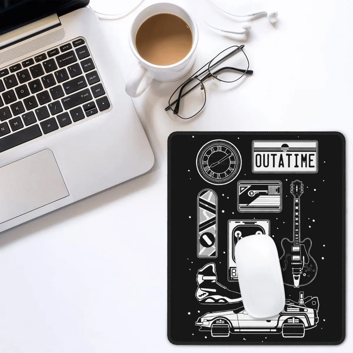 

BTTF Icon Set Unique Mouse Pad Back To The Future Non-Slip Mat Pads Natural Rubber Computer Keyboard Desk Pad