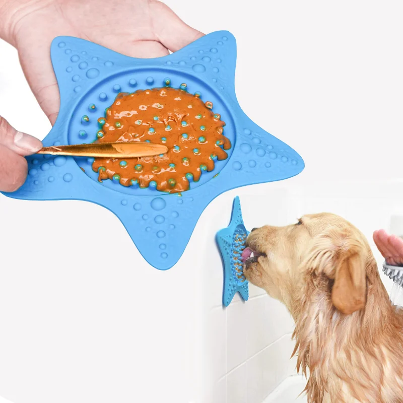 Silicone Dog Cat Lick Mat Bowl Pet Slow Food Plate Bathing Distraction Sucker Training Feeder Supplies | Дом и сад