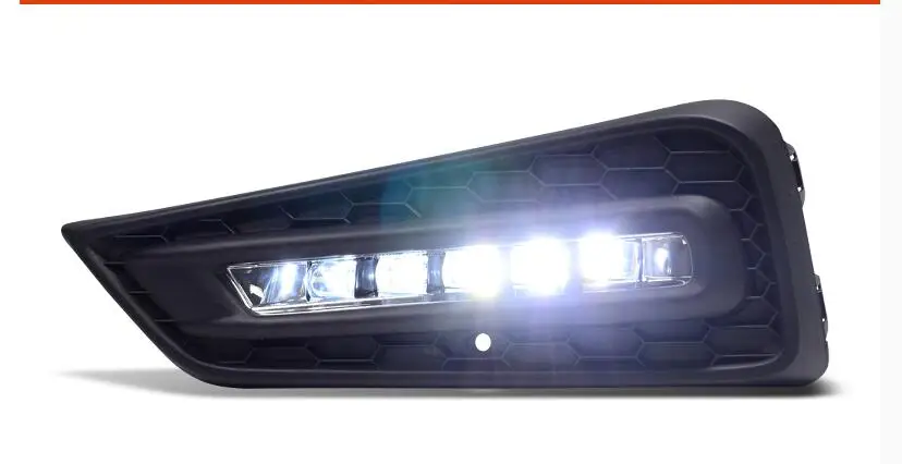 Original design LED DRL for Honda City 2015 2016 daytime Running Lights fog lamp cover with yellow turn signal light car styling |