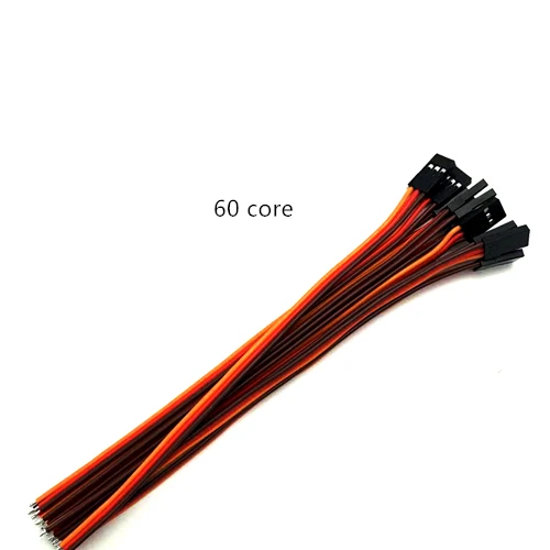 

100Pcs 20cm Single Header Male 3P 60 Core Filaments DuPont Wire Extension Leads For Airplane Model Serve Motor Brown-Red-Orange
