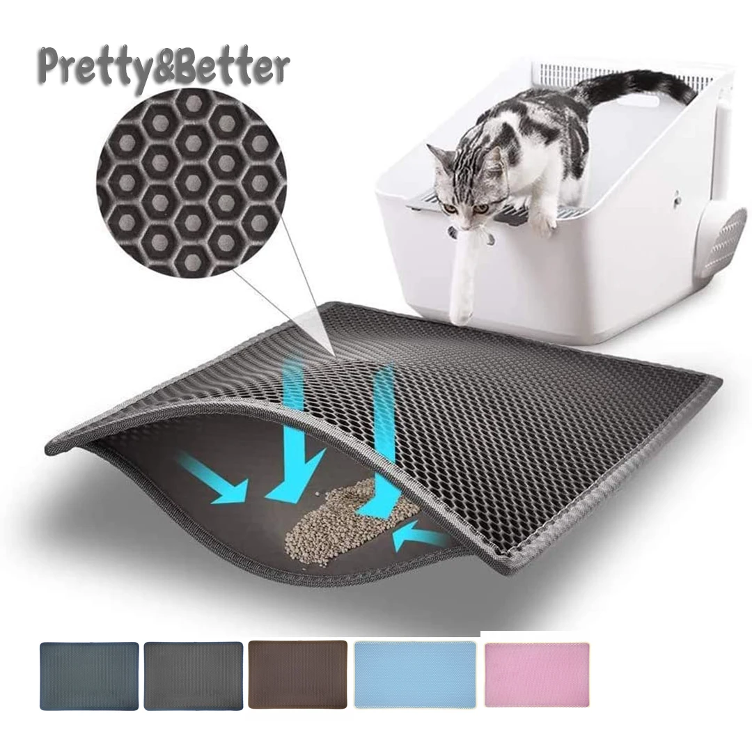 Коврик для кошачьего туалета Pretty & Better складной двухслойный коврик кошек с