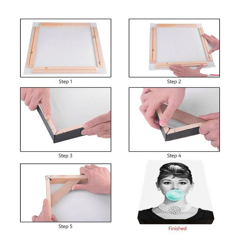 Деревянная рамка сделай сам для алмазной живописи Настенная картина холст по