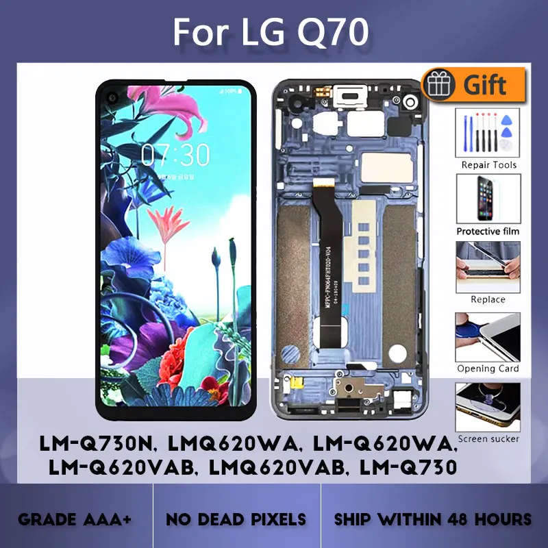 

6.4"Brand new LCD Display For LG Q70 Q620 LM-Q620VAB LM-Q620WA Touch Screen Digitizer Assembly With Frame