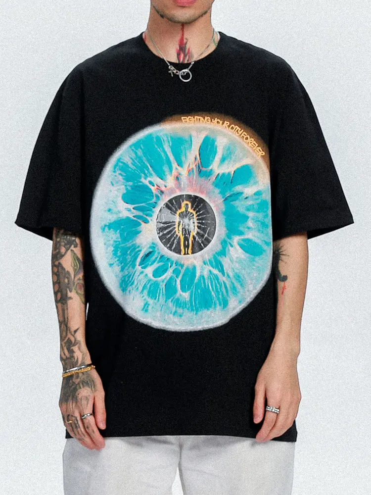

Tees Shirt Men Streetwear Hip Hop Gothic Punk Round Graphics Print Cotton Casual Harajuku Short Sleeve T-Shirts Tops best seller