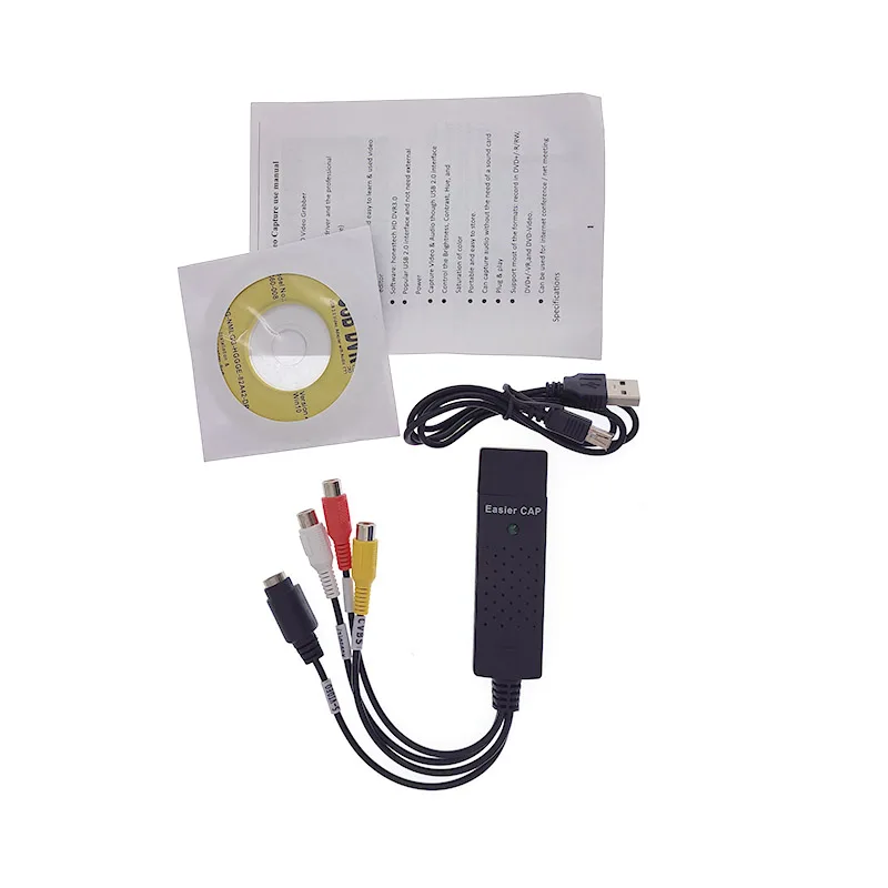 USB 2 0 Захват 4 канала видео ТВ DVD VHS аудио адаптер карта тв DVR | Безопасность и защита