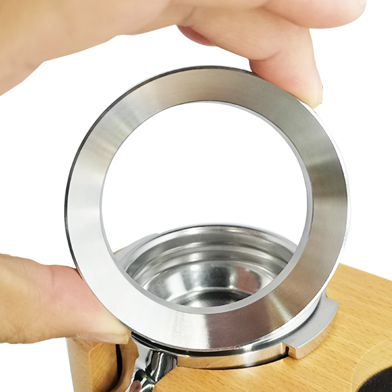 

51mm 53mm 58mm 304 stainless steel coffee powder ring smart metering bowl funnel Portafilte ZD