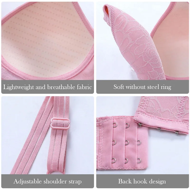 

Fashion Bra Spring And Summer Seamless Sexy Front Button Bra Push Up Underwear Buckle Female B C cup Chest Lingerie 2021