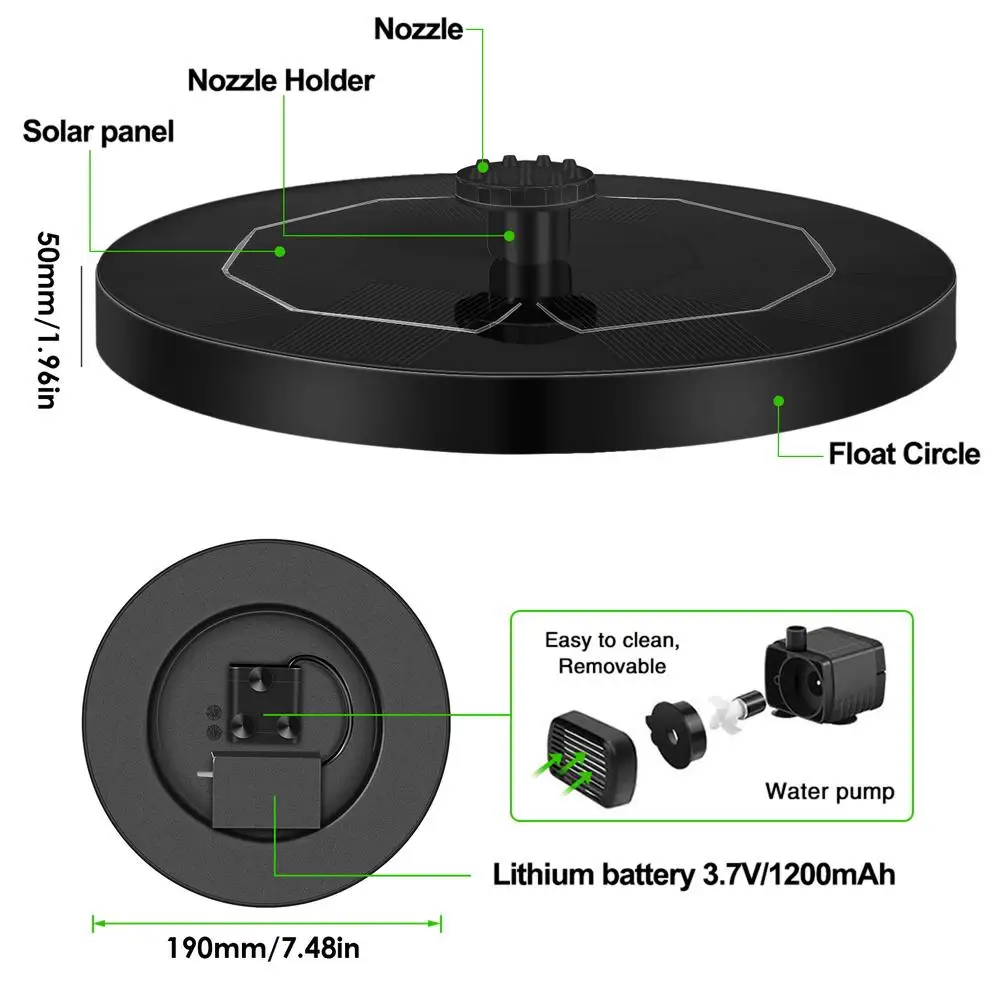 

Solar Fountain Innovative Outdoor Floating Fountain