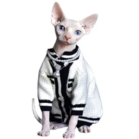 sphynx cat clother hairless cat clothes winter casual cotton jacket cat sweater for small cats and dogs