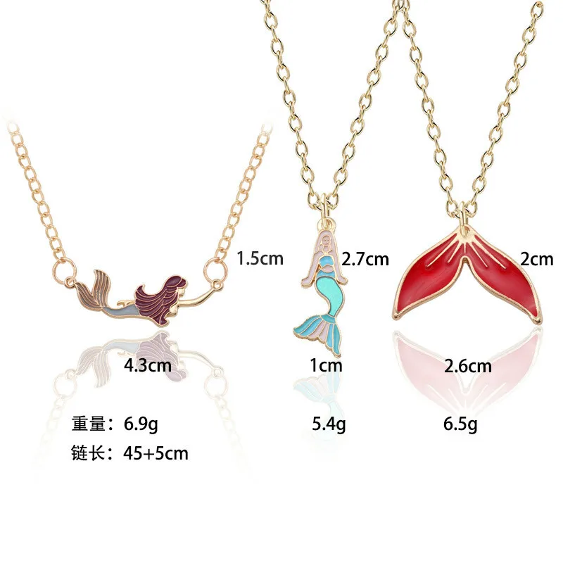 Новинка! Детское платье с хвостом русалки ожерелье моноластами для девочек