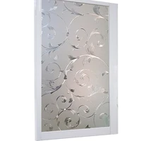 silver iron art pattern film opaque frosted window films vinyl static cling drop shipping self adhesive privacy glass stickers