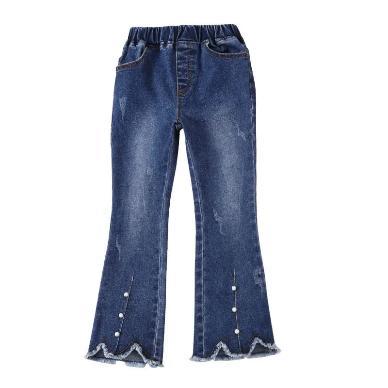 Boys Jeans Winter Pants For Boy Embroidery Warm Thermal Cotton-padded Trousers Kids Thicken Plus Velvet Denim Boys Pants