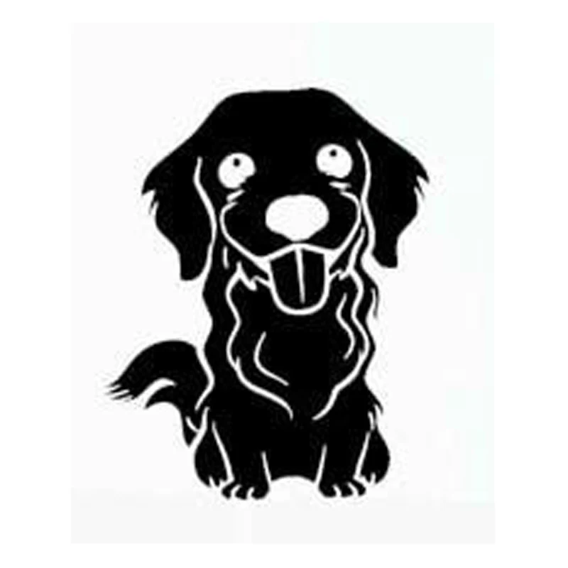 Стикер для автомобиля золотистый ретривер Силуэт Собаки ПВХ украшение