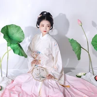 customized yugezi original hanfu female new product ming made jacket skirt round neck big breast short coat koi embroidery