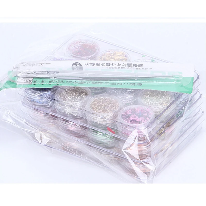

Foil Decorative Paper Glitter Metallic Foil Flakes Resin Fillings Jewelry Making T84A